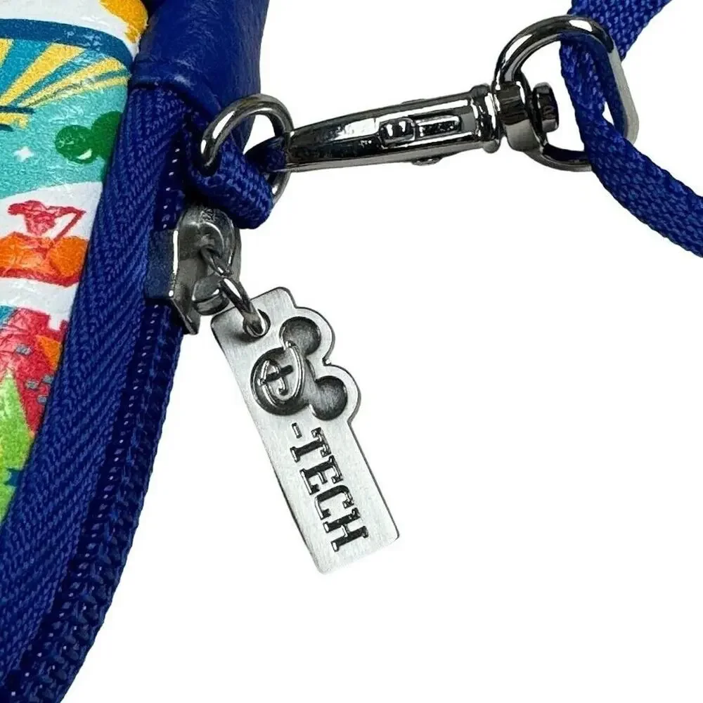 Disney D-Tech Multicolor Tab Crossbody Bag With Adjustable Strap & Zipper Closur